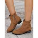 Sloane | Side-Zip Block Heel Ankle Boots 0