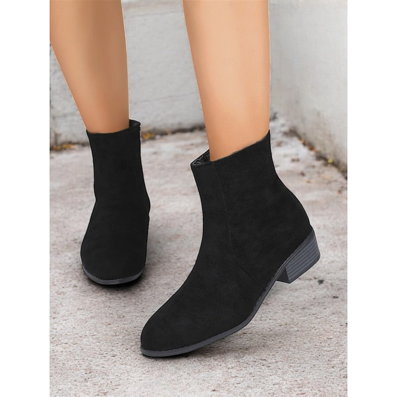Sloane | Side-Zip Block Heel Ankle Boots 10