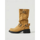 Sylvia | Buckle-Detail Mid-Calf Biker Boots 5