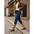Sylvia | Buckle-Detail Mid-Calf Biker Boots 6