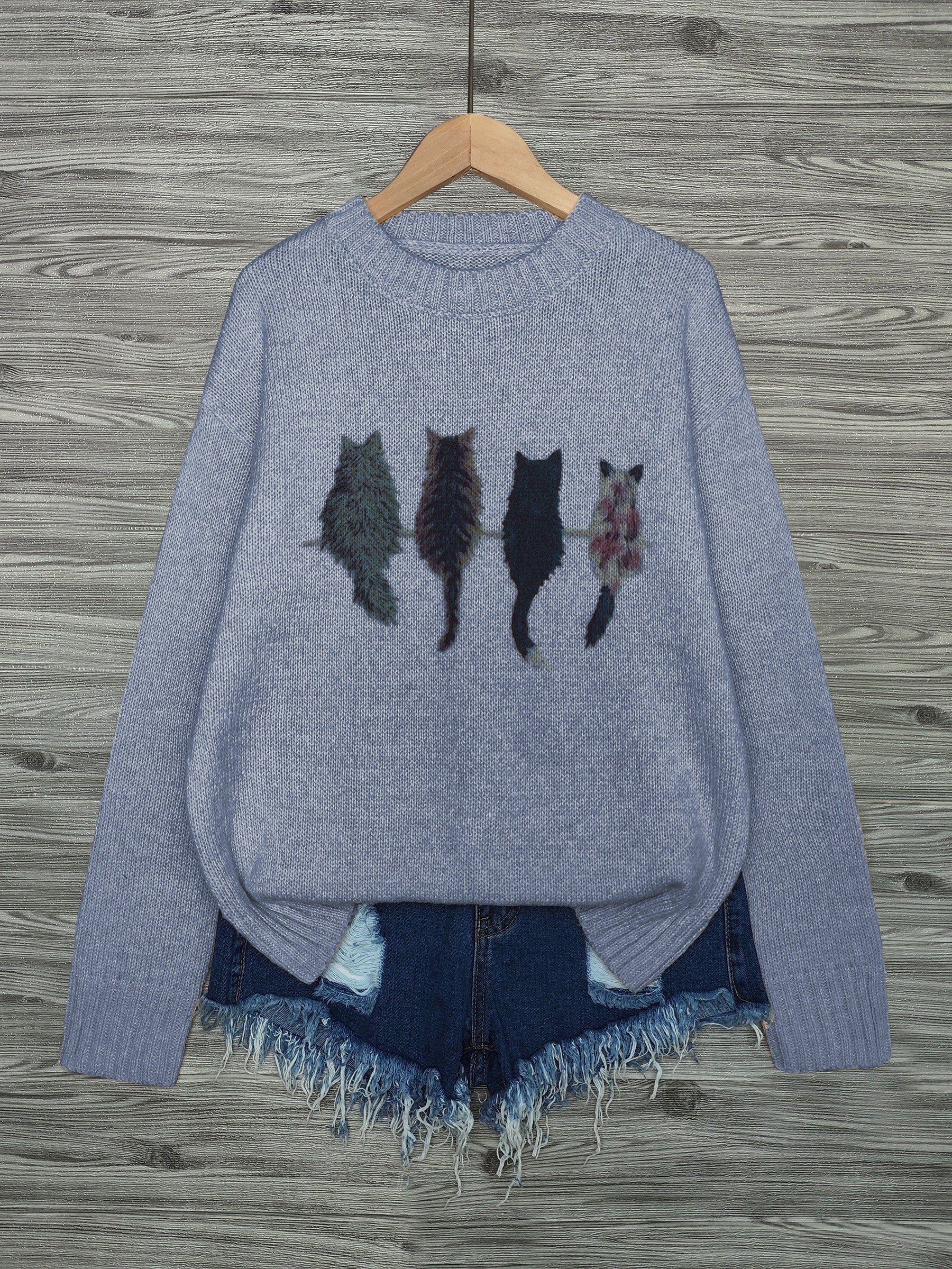 Tamara | Cozy Cat-Print Sweater 2