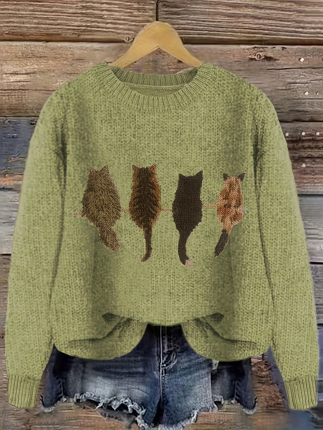 Tamara | Cozy Cat-Print Sweater 7