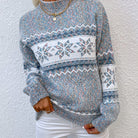 Tamsin | Cozy Snowflake Mock-Neck Sweater 0