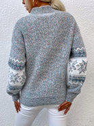 Tamsin | Cozy Snowflake Mock-Neck Sweater 1