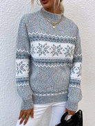 Tamsin | Cozy Snowflake Mock-Neck Sweater 3