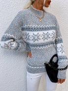 Tamsin | Cozy Snowflake Mock-Neck Sweater 5