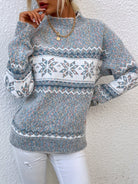 Tamsin | Cozy Snowflake Mock-Neck Sweater 6
