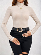 Thea | Ribbed High-Neck Long Sleeve Top 5