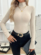 Thea | Ribbed High-Neck Long Sleeve Top 6