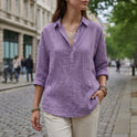 Trento Linen-Look Popover Blouse 1