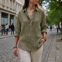 Trento Linen-Look Popover Blouse 4