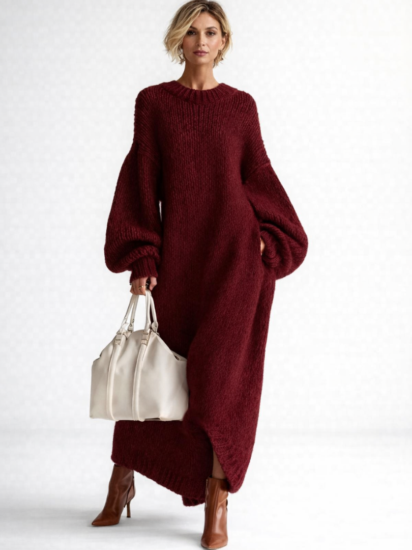VALERIA | Oversized Knit Maxi Sweater Dress 6