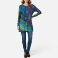 Printed Long Sleeve Tunic Top