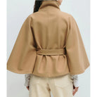 Women's High Collar Cape Coat – Luxurious and Elegant Winter Coat 1