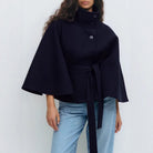 Women's High Collar Cape Coat – Luxurious and Elegant Winter Coat 3