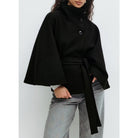 Women's High Collar Cape Coat – Luxurious and Elegant Winter Coat 5