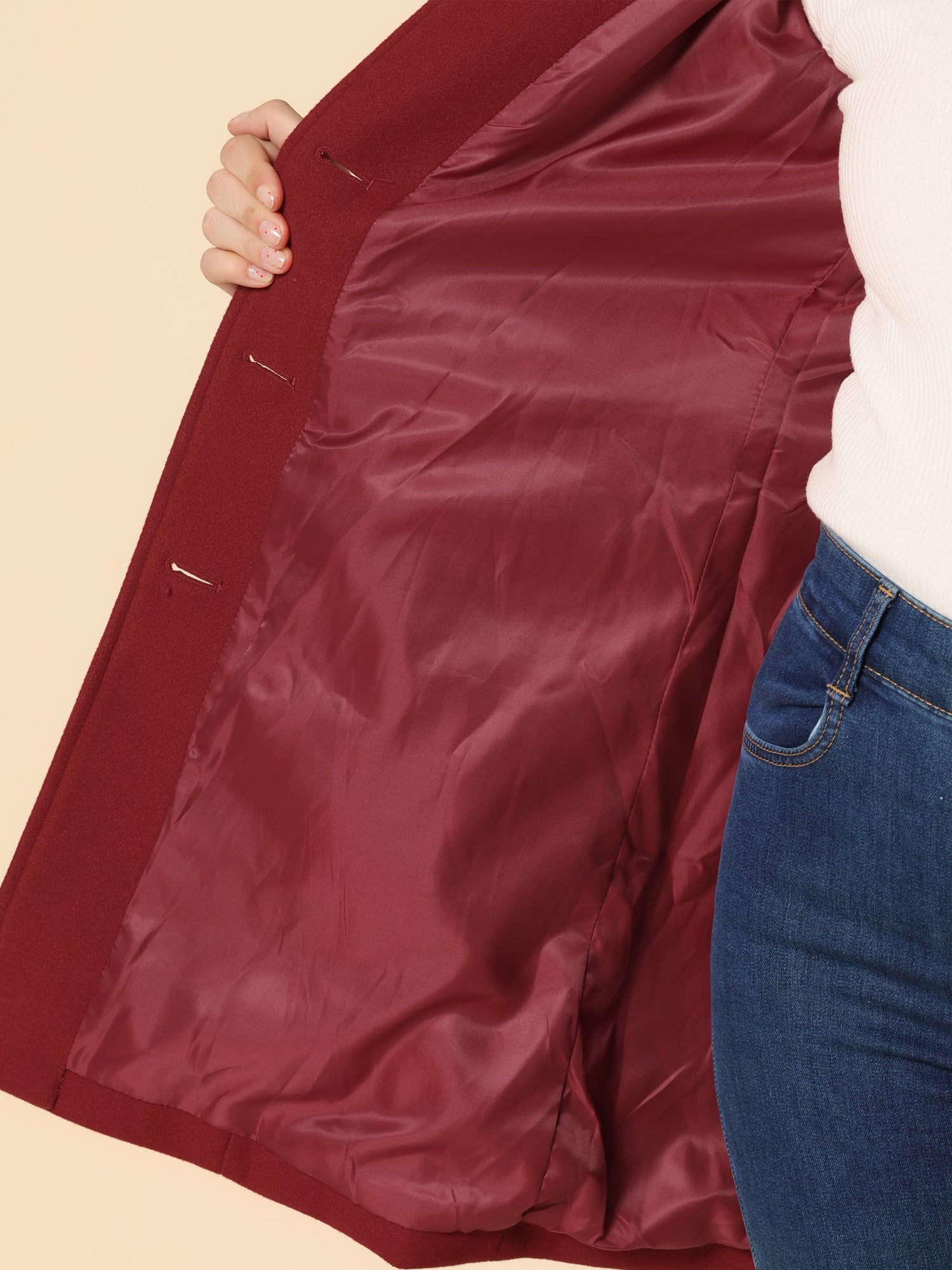 Women's Single Breasted Winter Trench Coats 7