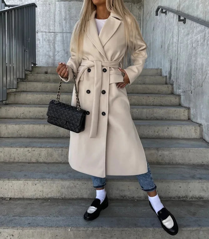 Women's Thick Double-Breasted Coat 1