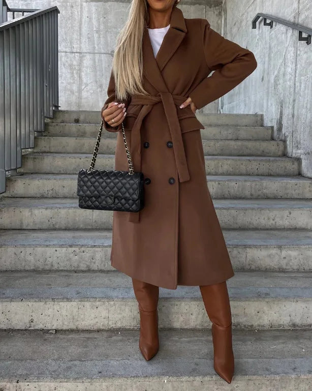 Women's Thick Double-Breasted Coat 2