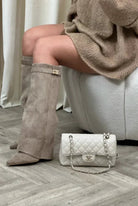 Women's high heeled boots – Elegant design with gold detail 3