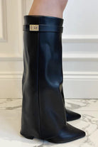 Women's high heeled boots – Elegant design with gold detail 7