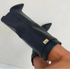 Women's high heeled boots – Elegant design with gold detail 8