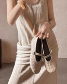 Woven Mary Jane Flats for Women 7