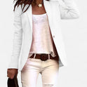 Women's Single-Button Blazer with Lapel Collar