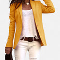 Women's Single-Button Blazer with Lapel Collar
