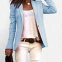 Women's Single-Button Blazer with Lapel Collar