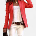 Women's Single-Button Blazer with Lapel Collar