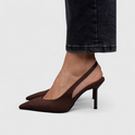 Women's Pointed Toe Slingback Heels