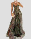 Printed Cut Out Maxi Dress