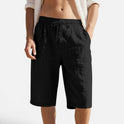 Bermuda Shorts Drawstring Elastic Waist Casual