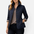 Quilted Button Jacket with Collar