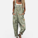 Sleeveless Printed Pocket Jumpsuit