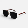 Square Sunglasses Rimless Metal Frame