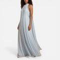 Elegant Flowing Halter Neck Maxi Wedding Dress