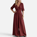 Wrap Waist Wide Leg Jumpsuit