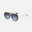 Aviator Sunglasses Metal Frame Gradient Lenses