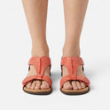 Orthopedic Hook and Loop Open Toe Flat Casual Sandals