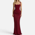 Maxi Dress Corset Style Sleeveless Square Neck