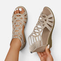 Orthopedic Sandals Cutout Wedge Open Toe Casual