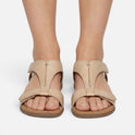 Orthopedic Hook and Loop Open Toe Flat Casual Sandals