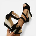 Peep Toe Wedge Sandals