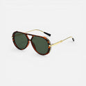 Aviator Sunglasses Metal Frame Gradient Lenses