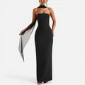 Strapless Wedding Guest Bodycon Maxi Dress