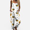 Sleeveless Printed Pocket Jumpsuit