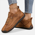 Orthopedic Ankle Boots Lace Up Hook and Loop Strap