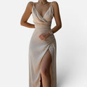 Maxi Dress Sleeveless Cowl Neck Spaghetti Strap